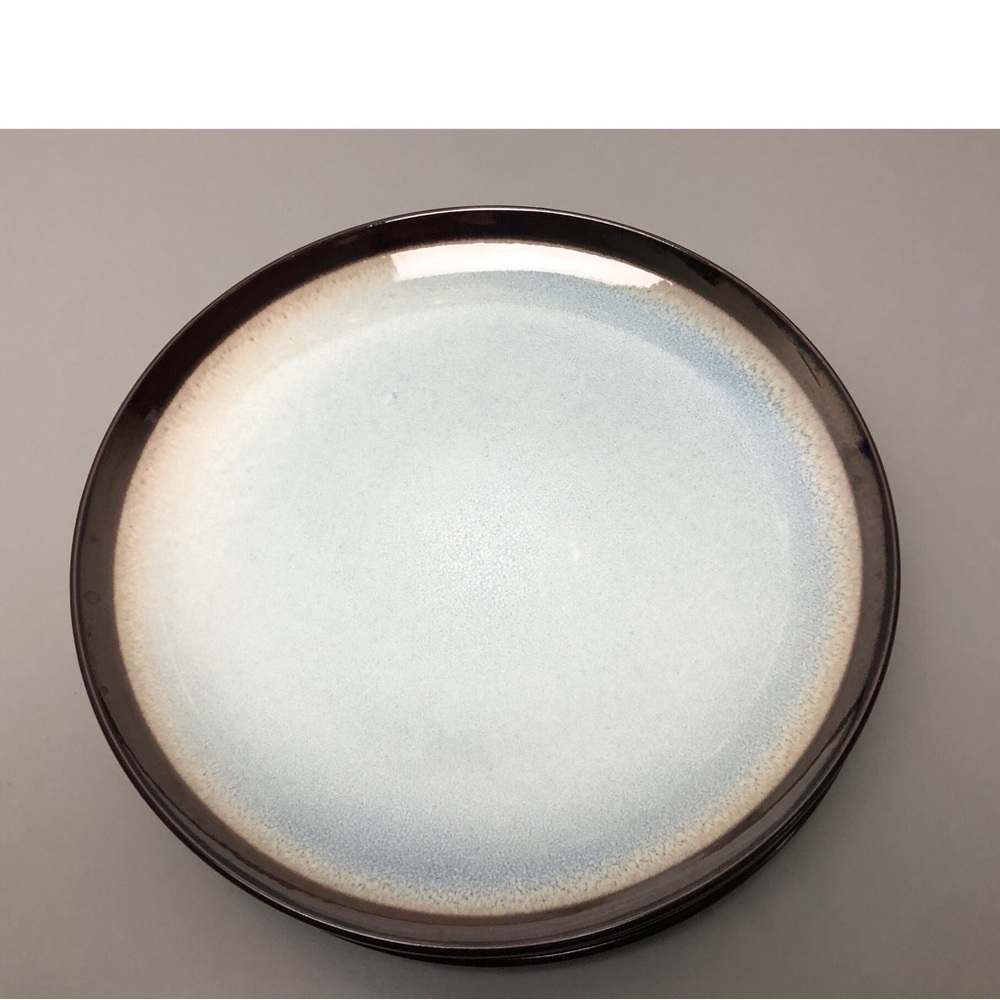 4 Essex Eclipse blue and brown 8.5 inch salad plates